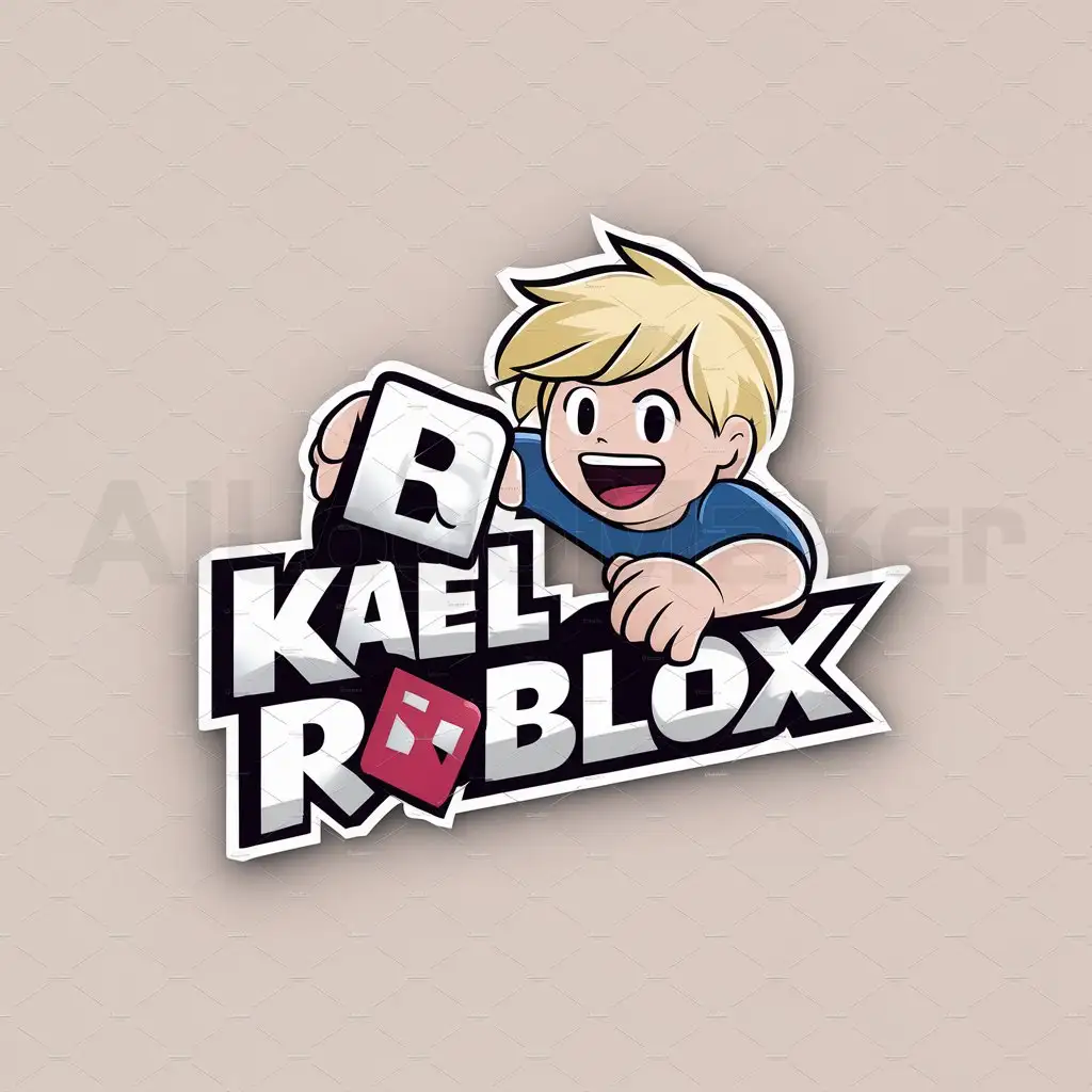 LOGO-Design-for-Kael-Roblox-Anime-Style-Blonde-Boy-Playing-Roblox