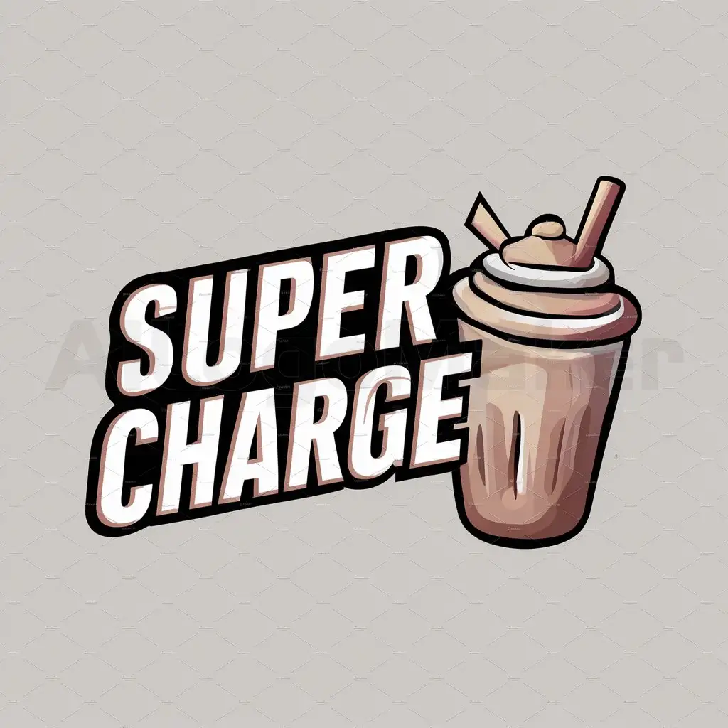 LOGO-Design-For-SUPER-CHARGE-Vibrant-Shakes-Symbolizing-Energy-and-Flavor