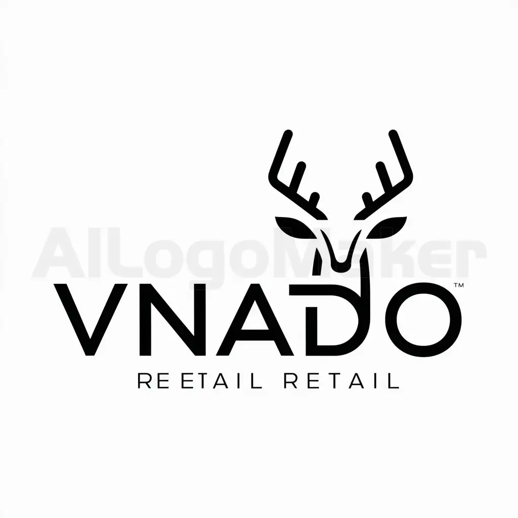 a logo design,with the text "Vnado", main symbol:Venado,Moderate,be used in Retail industry,clear background