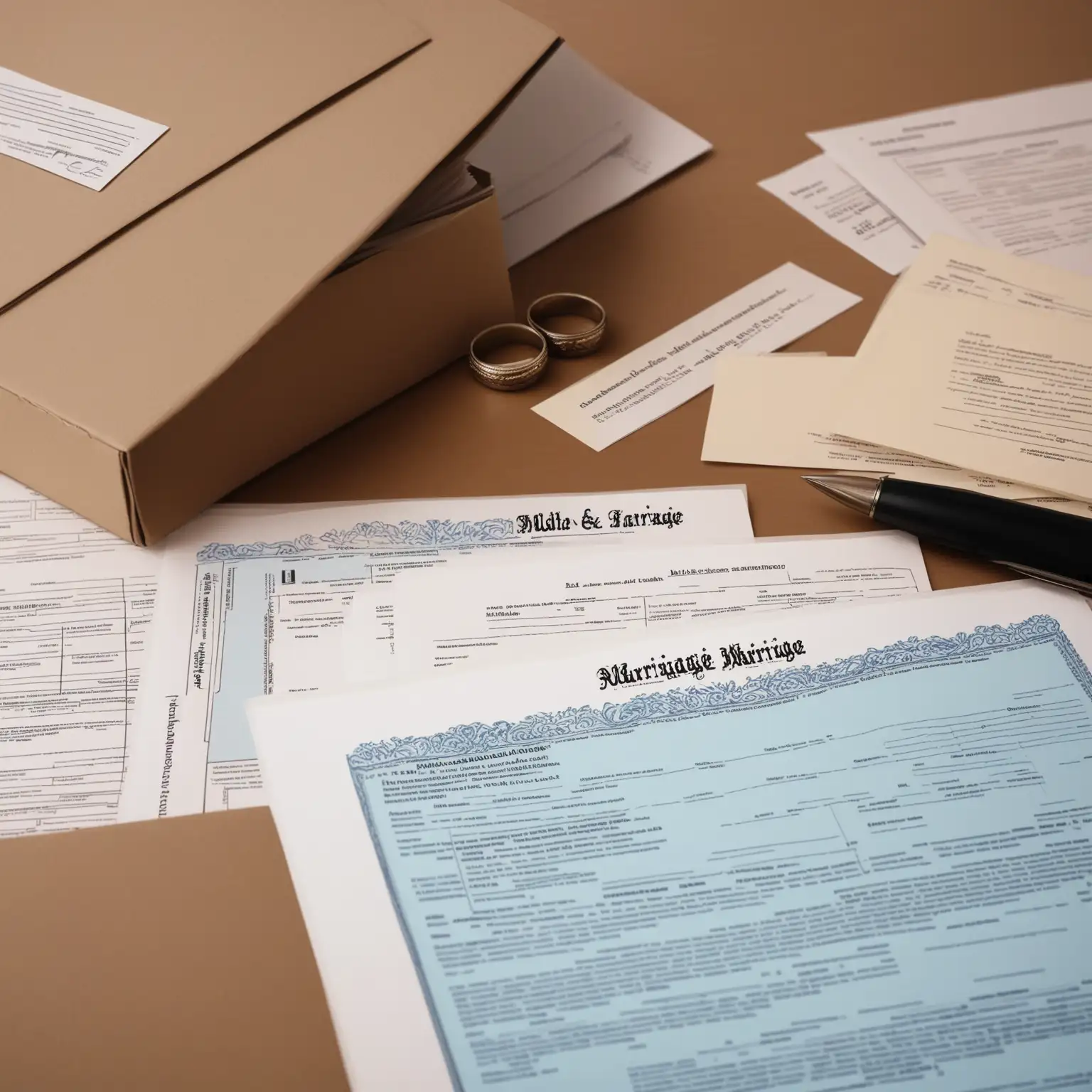 Marriage Relocation Couple Holding Documents for Migration