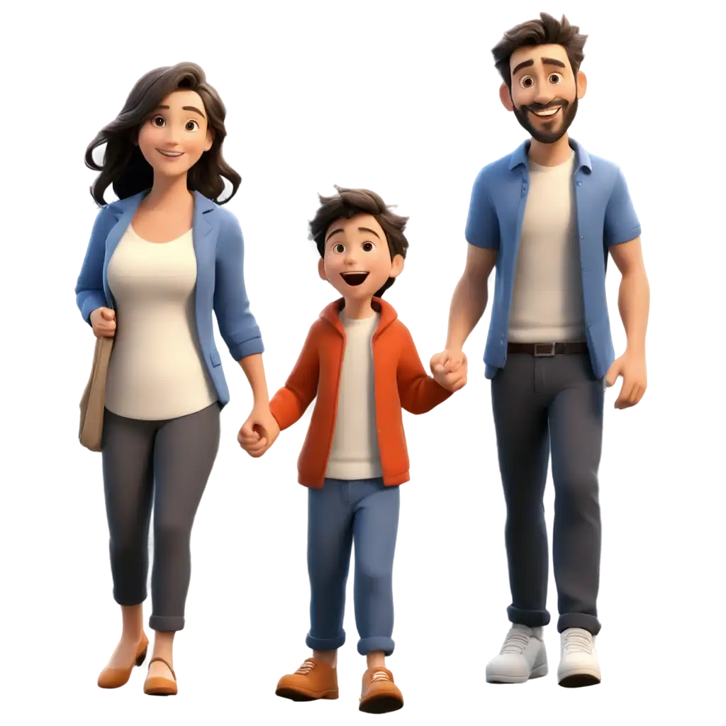 Gambar animasi keluarga senang bahagia