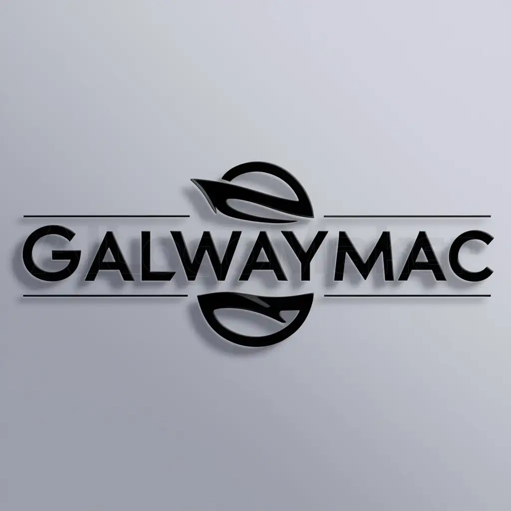 a logo design,with the text "Galwaymac", main symbol:letter,Moderate,clear background