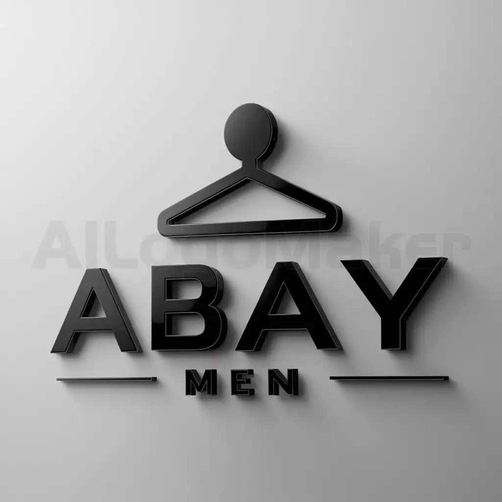 a logo design,with the text "ABAY MEN", main symbol:Men's Clothing,Moderate,clear background