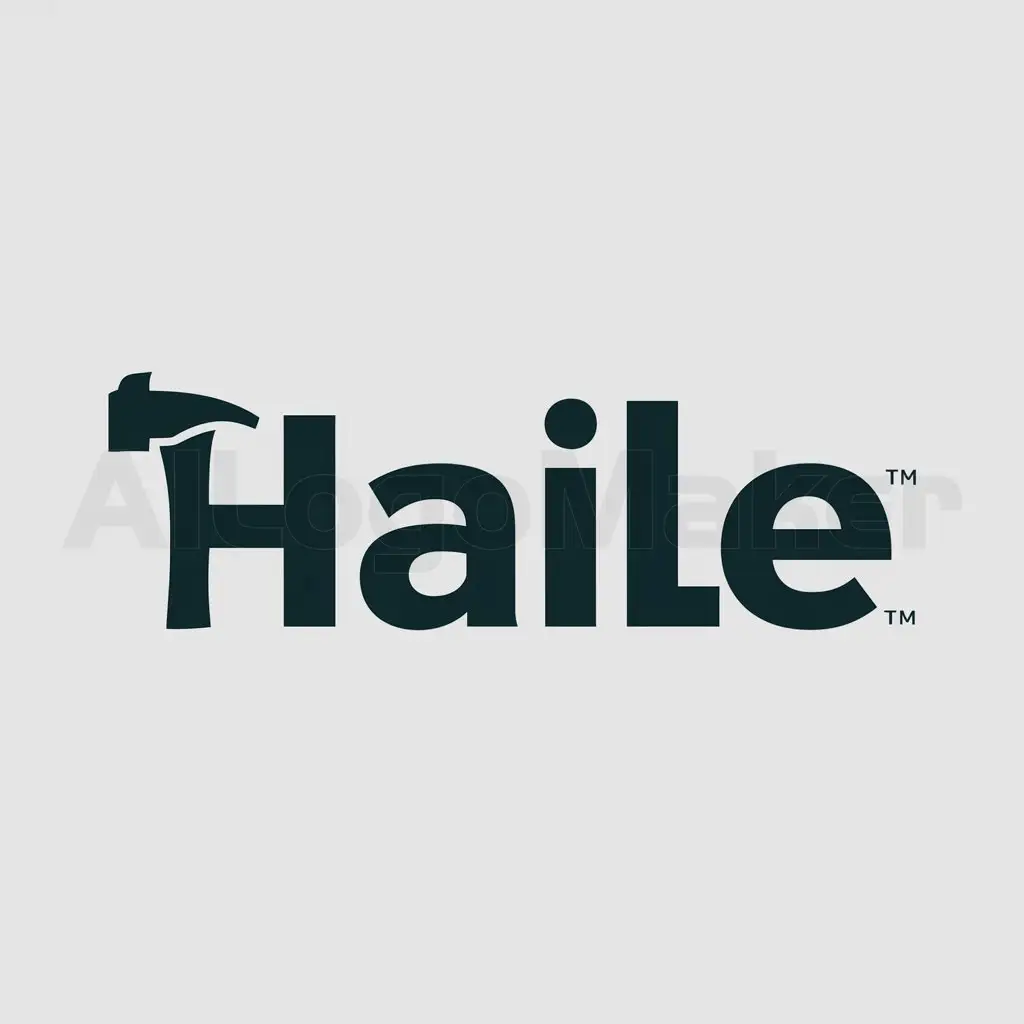 a logo design,with the text "Haile", main symbol:Construction,Moderate,be used in Construction industry,clear background