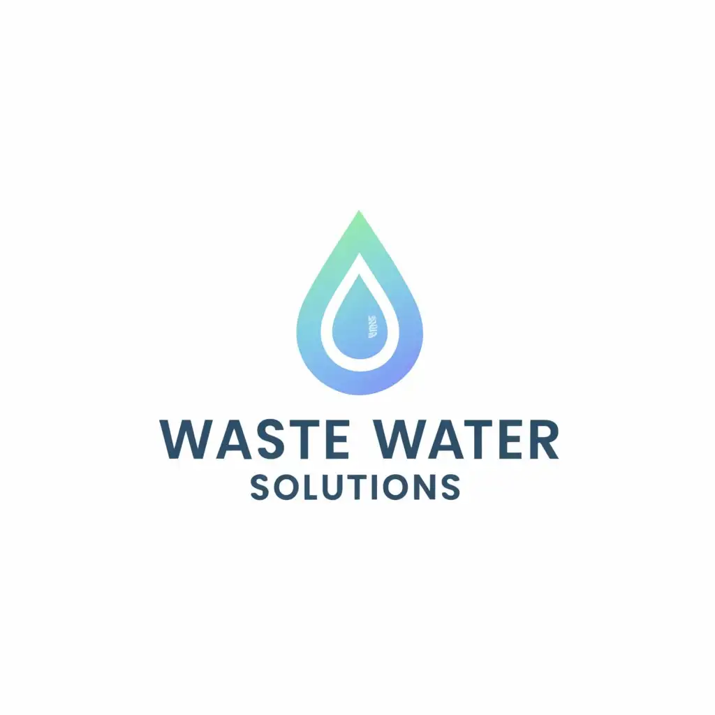 a logo design,with the text "waste water solutions", main symbol:gota,Moderado,be used in Otros industry,clear background