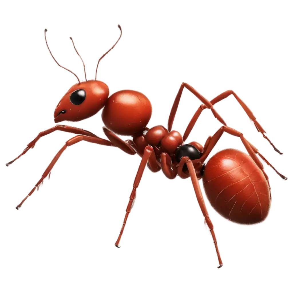 3d rendering of an ant on a white background