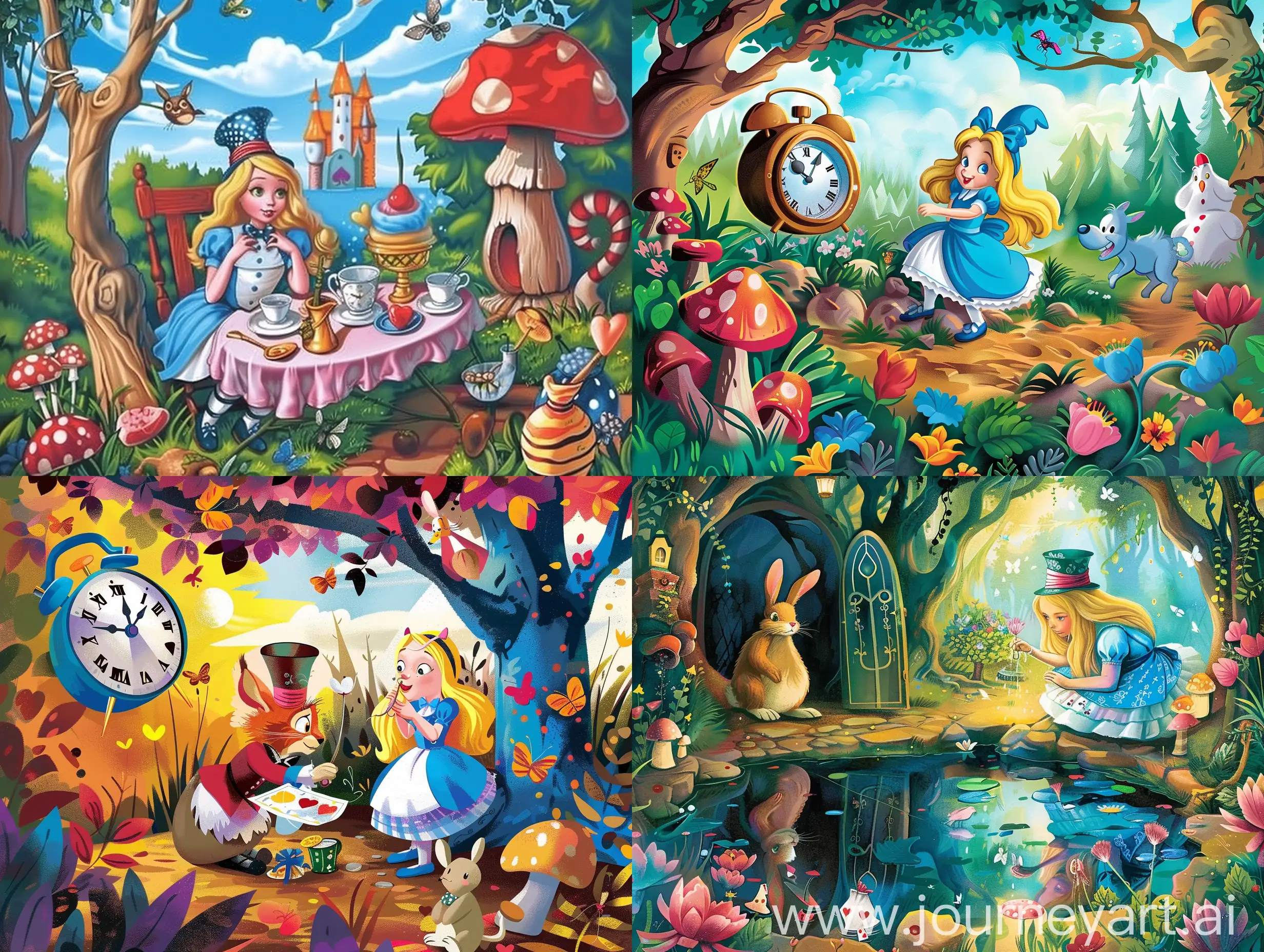Enchanting-Illustration-of-Children-in-Wonderland-Adventures