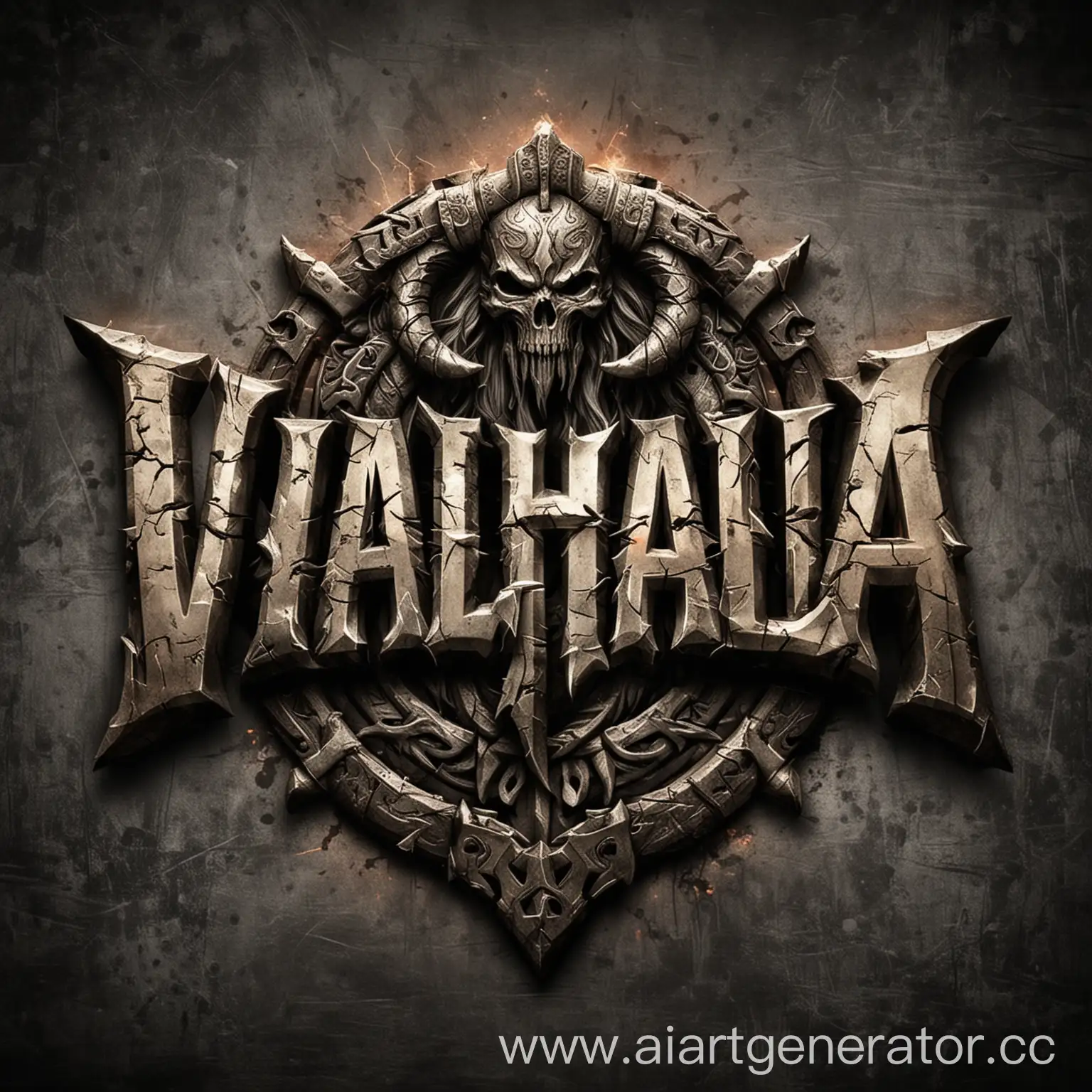 Create me a logo with the exact inscription "VALHALLA TEAM"