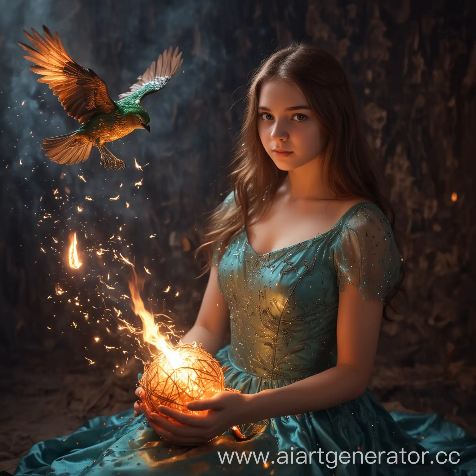 Mystical-Encounter-Enchanting-18YearOld-Girl-with-a-FireBird