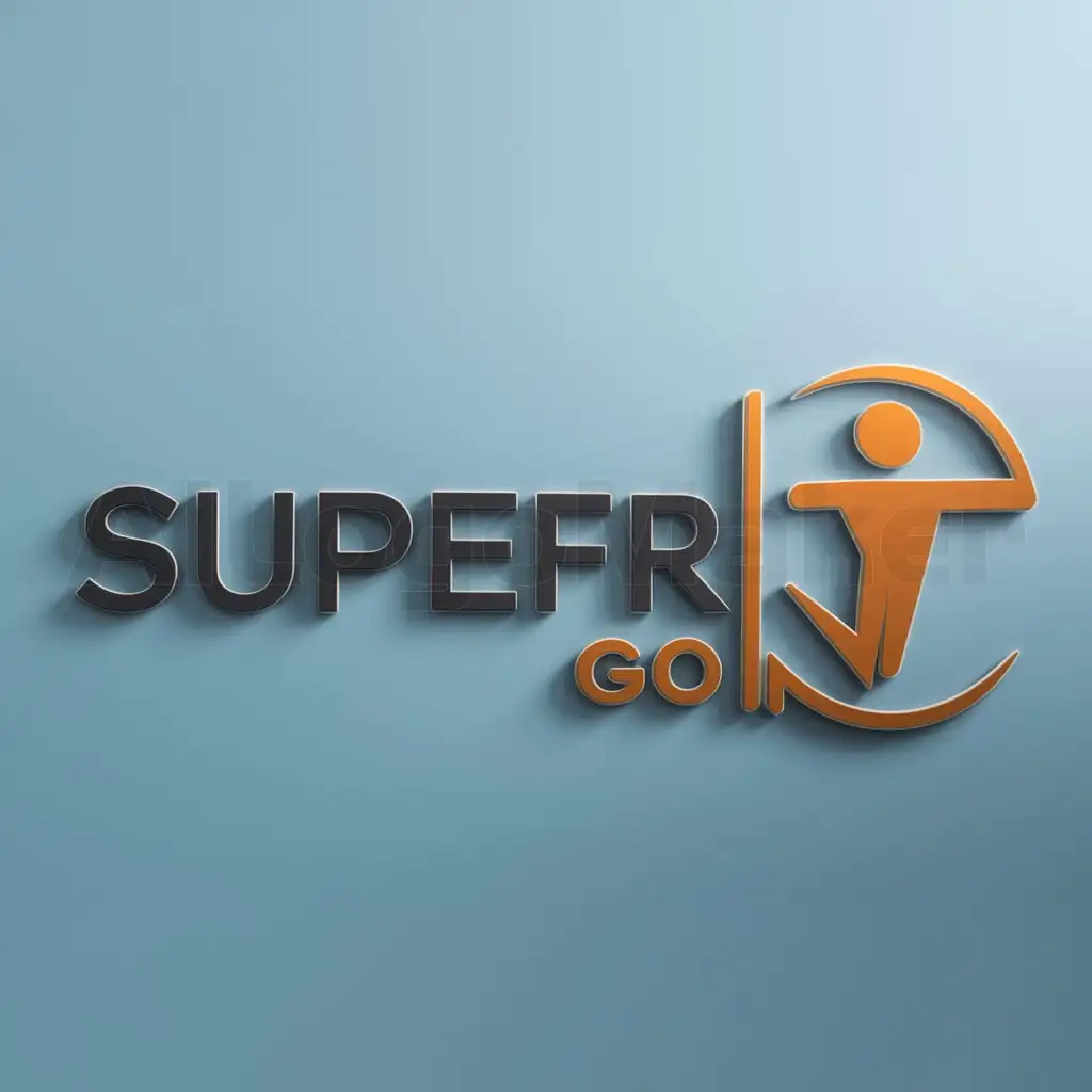 a logo design,with the text "super go", main symbol:fitness and sport

,Moderate,clear background
