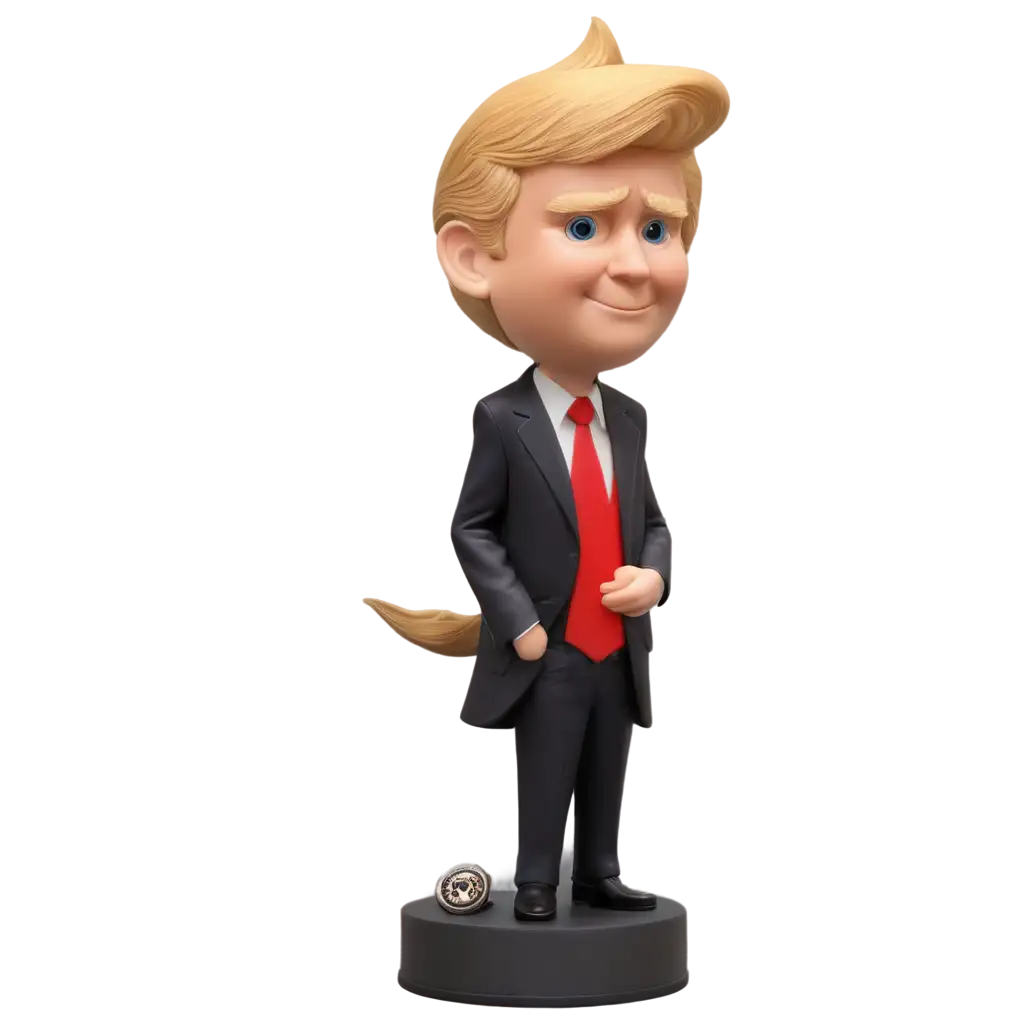 A adorable cute bobble head of trump