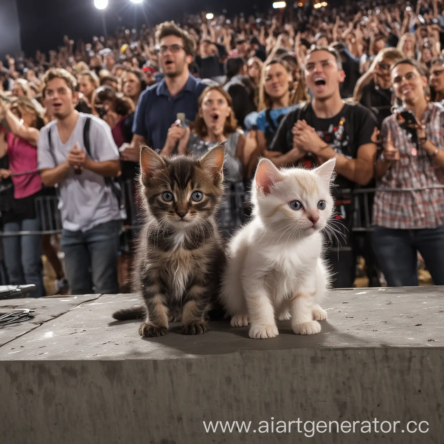 Two-Kittens-Enjoying-a-Concert-Crowd