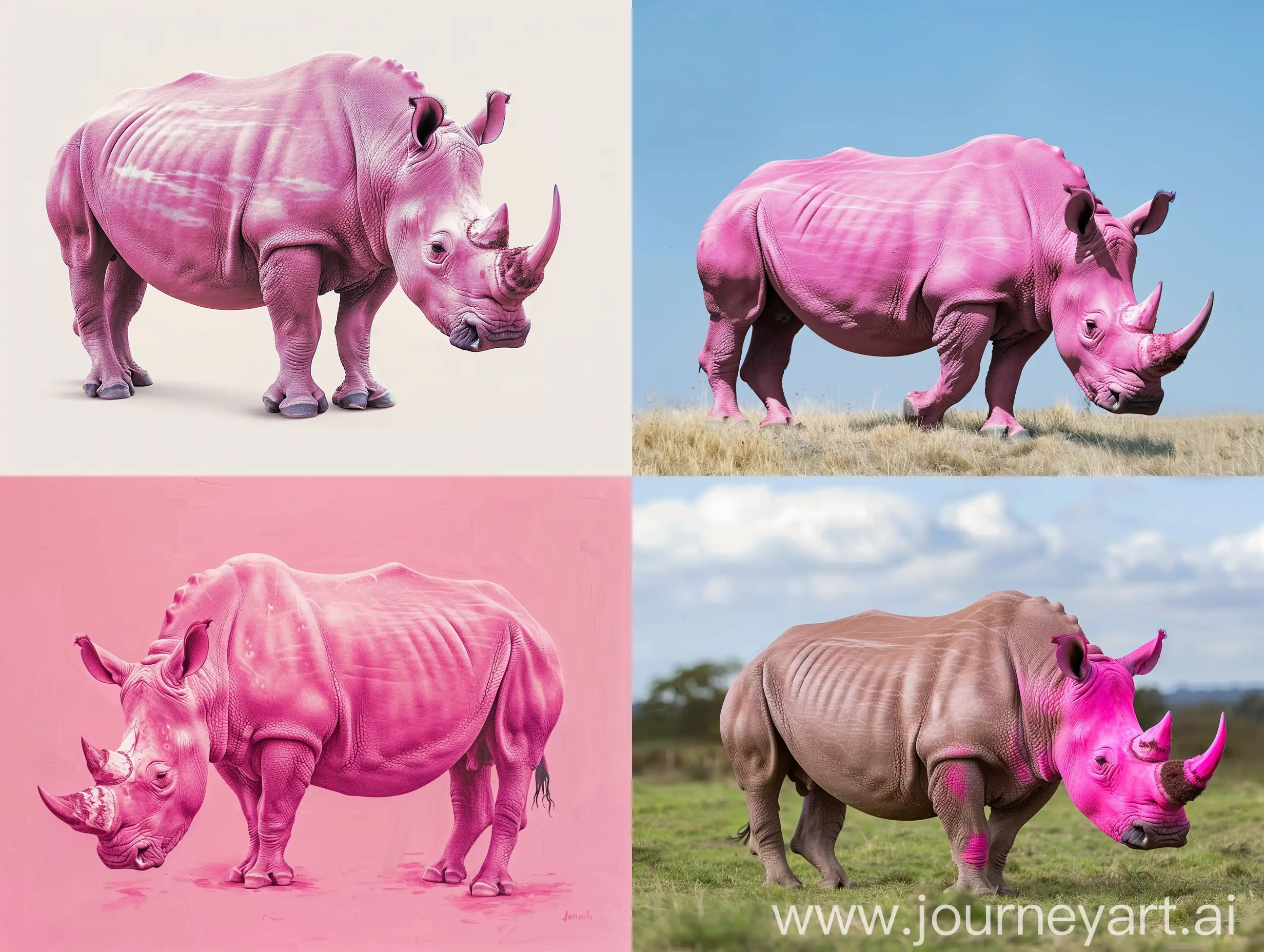 Majestic-Pink-Rhino-in-a-Vibrant-Landscape