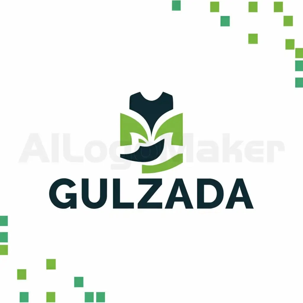 a logo design,with the text "GULZADA", main symbol:Green dress,Moderate,be used in Retail industry,clear background