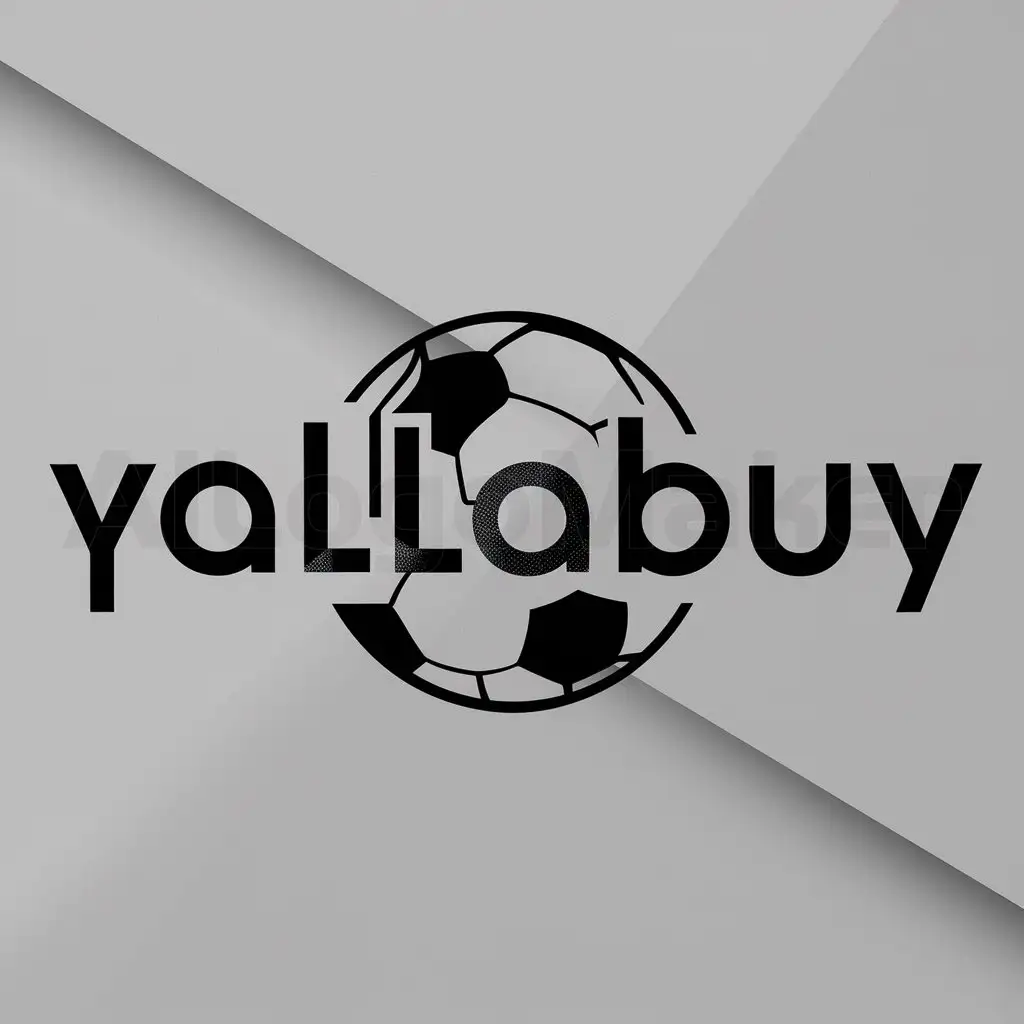 LOGO-Design-For-YallaBuy-Dynamic-Soccer-Ball-Emblem-on-a-Clean-Background