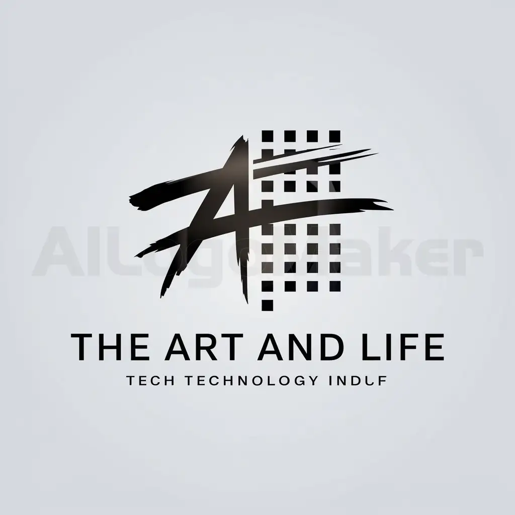 a logo design,with the text "The Art and Life", main symbol:A Tech Art,Moderate,be used in Technology industry,clear background