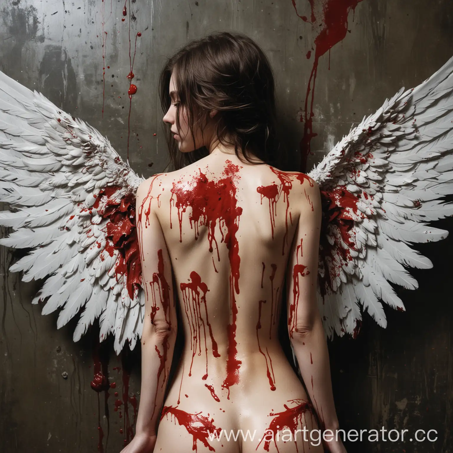 Girl-with-White-Bloody-Wings