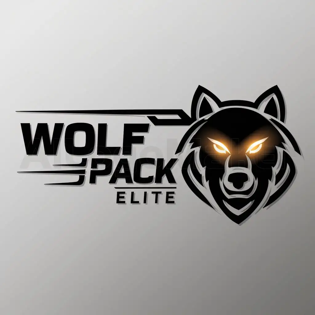 a logo design,with the text "Wolf Pack Elite", main symbol:wolf,complex,be used in Sports Fitness industry,clear background