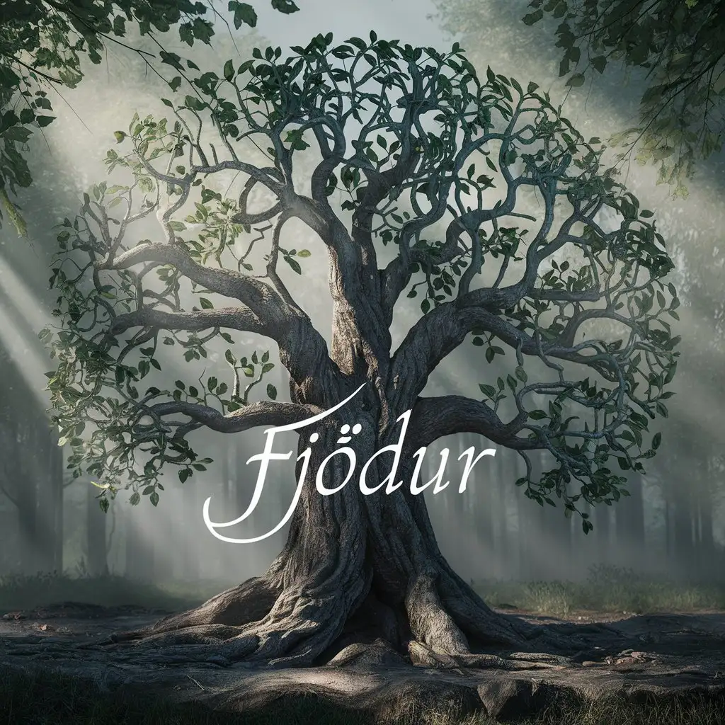 text 'fjodur' written on tree of life