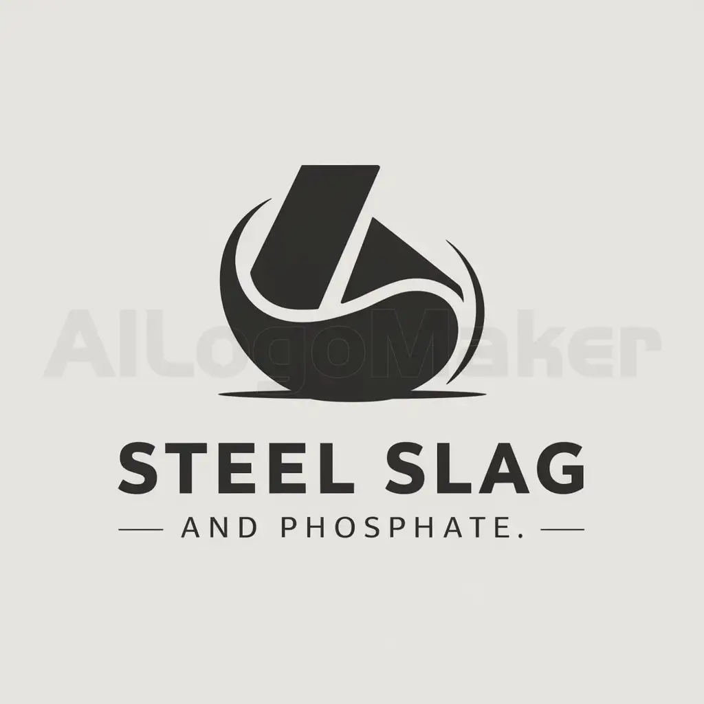LOGO-Design-For-Steel-Slag-and-Phosphate-Industrial-Elegance-with-Bold-Text-and-Iconic-Symbols