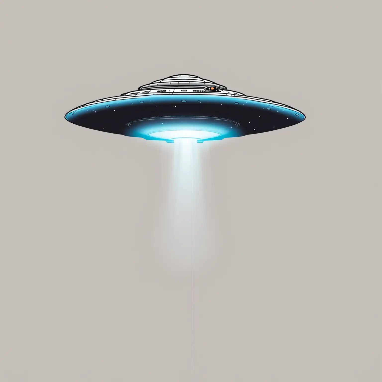 UFO Flying Silently in Clear Skies
