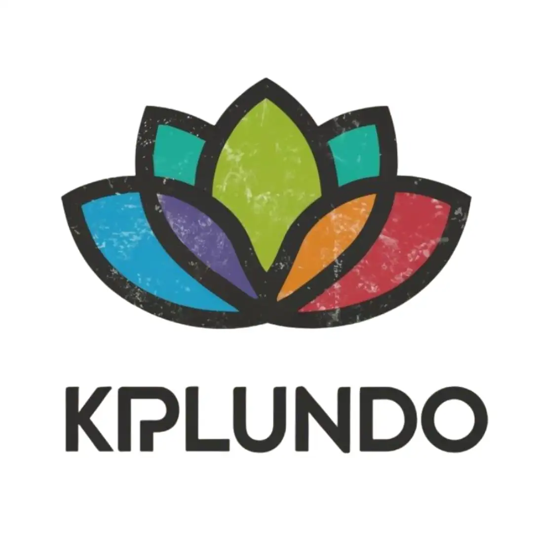 a logo design,with the text "KPLUNDO", main symbol:canvas wall art,lotus,vintage colorful,Minimalistic,be used in Religious industry,clear background
