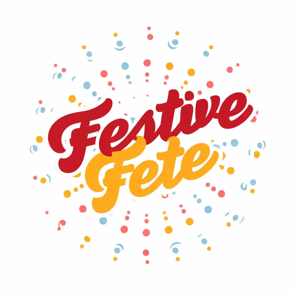 a logo design,with the text "Festive fete", main symbol:Cheers,Moderate,be used in Entertainment industry,clear background