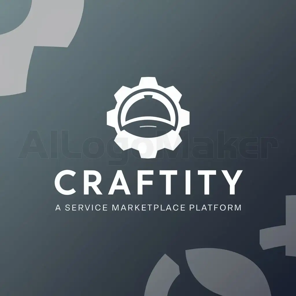 a logo design,with the text 'Craftity ,n a service marketplace platform', main symbol:safety cap, gear , service construction theme,Moderate,clear background