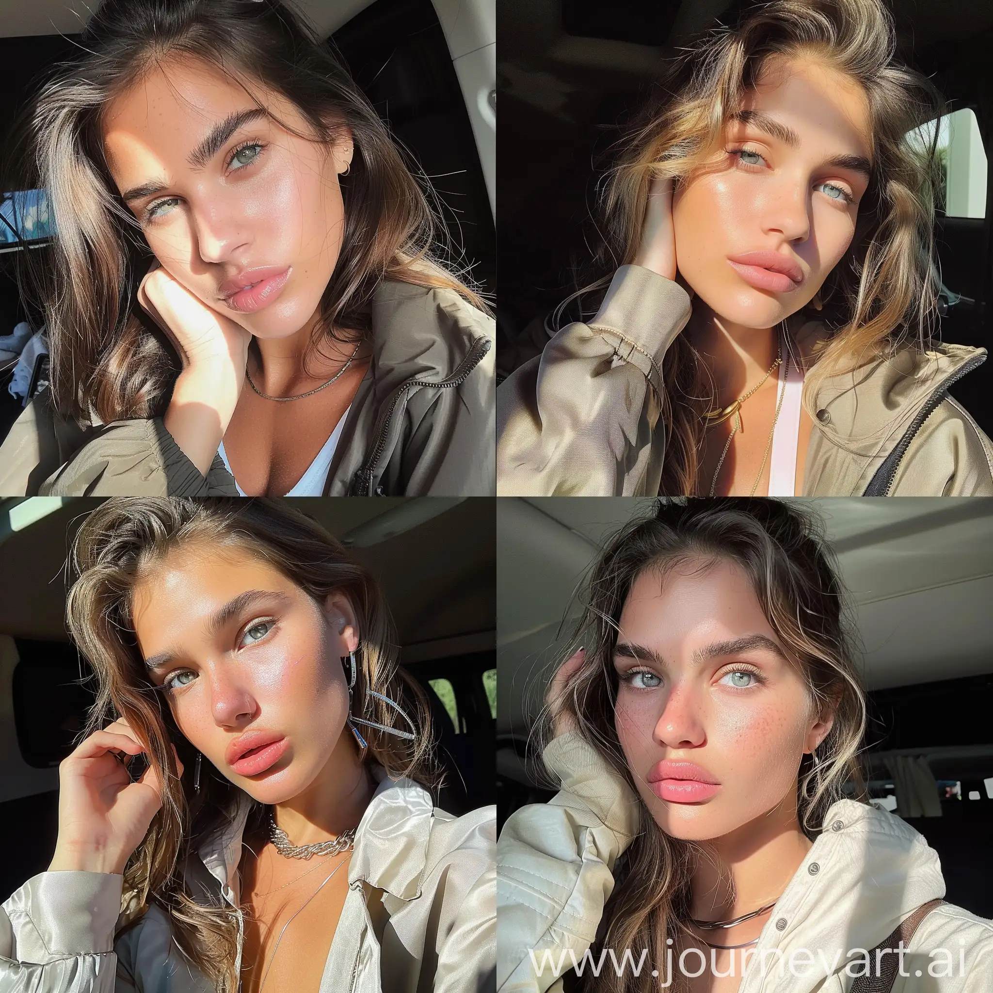 Instagram selfie of a super model girl