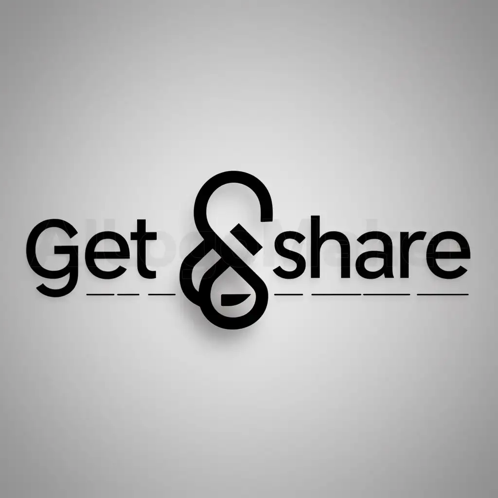 a logo design,with the text "get & share", main symbol:get & share,Moderate,clear background