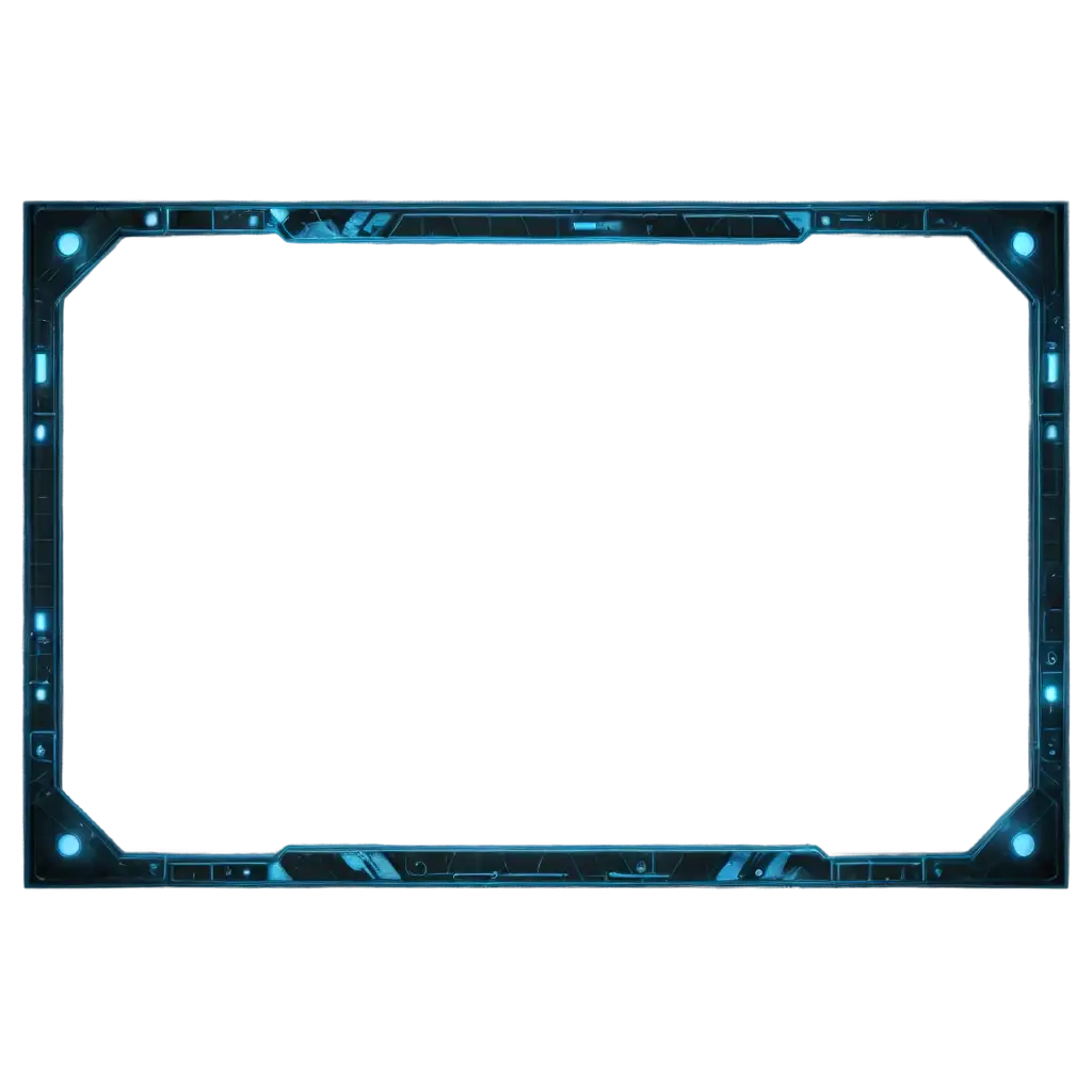 rectangular border for a user interface panel, sci-fi style