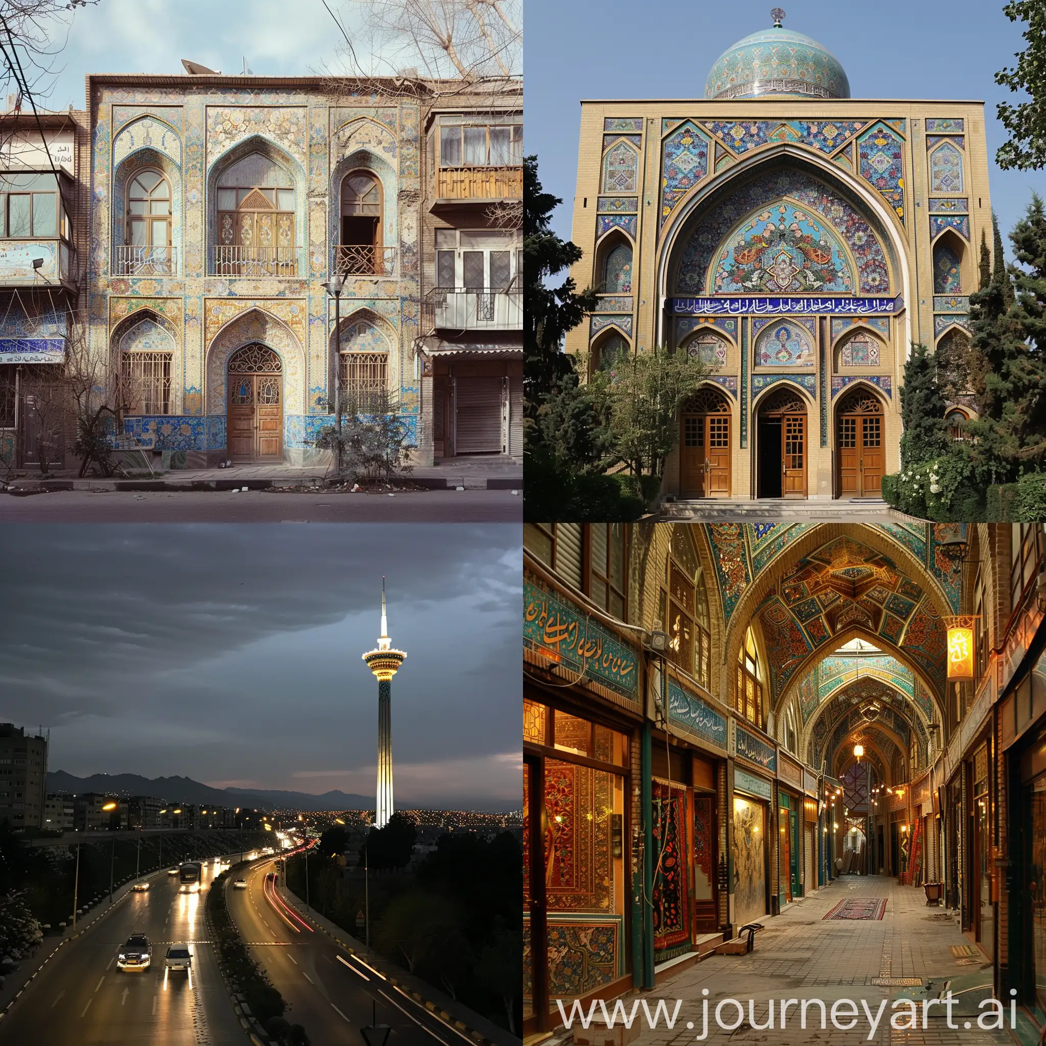 Tehran-Street-Scene-with-Vibrant-Colors-and-Architecture