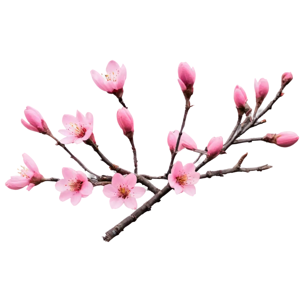 Exquisite-Deep-Pink-Peach-Blossoms-PNG-Enhance-Your-Visual-Content-with-HighQuality-Floral-Art