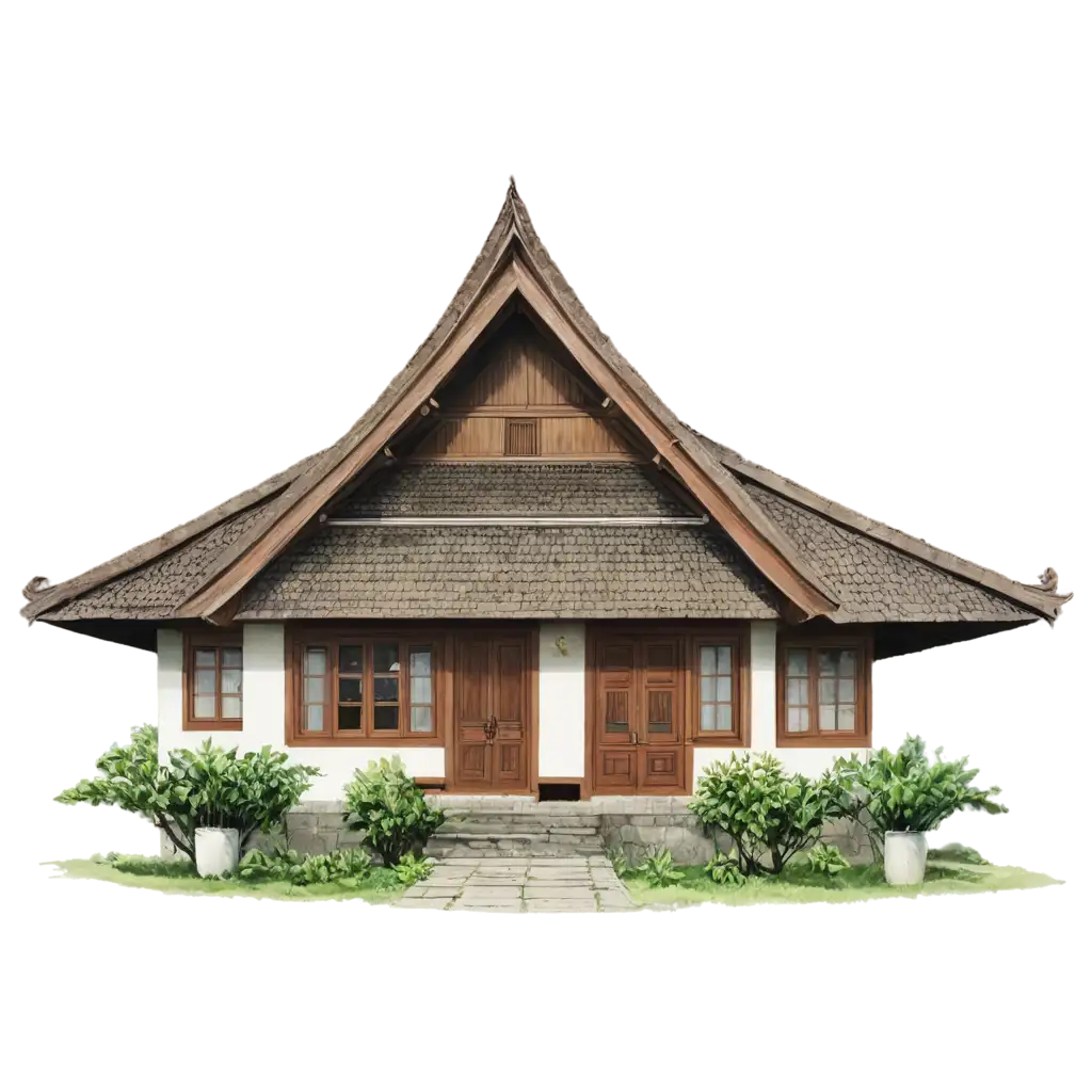 Exquisite-PNG-Illustration-Charming-Traditional-House-in-Central-Java