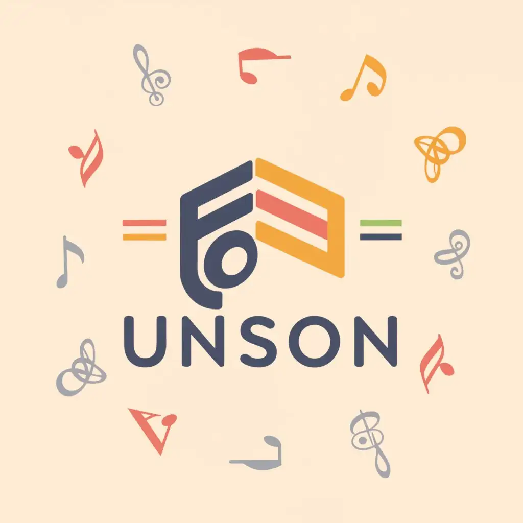 a logo design,with the text "Unison", main symbol:Make the logo that dumb students are really change when they learn in language.,Moderate,clear background