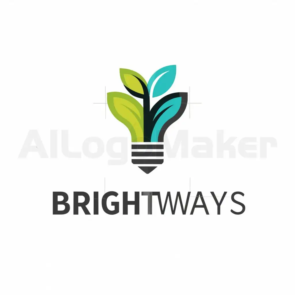 a logo design,with the text "Brightways", main symbol:Green technology,Moderate,be used in Technology industry,clear background