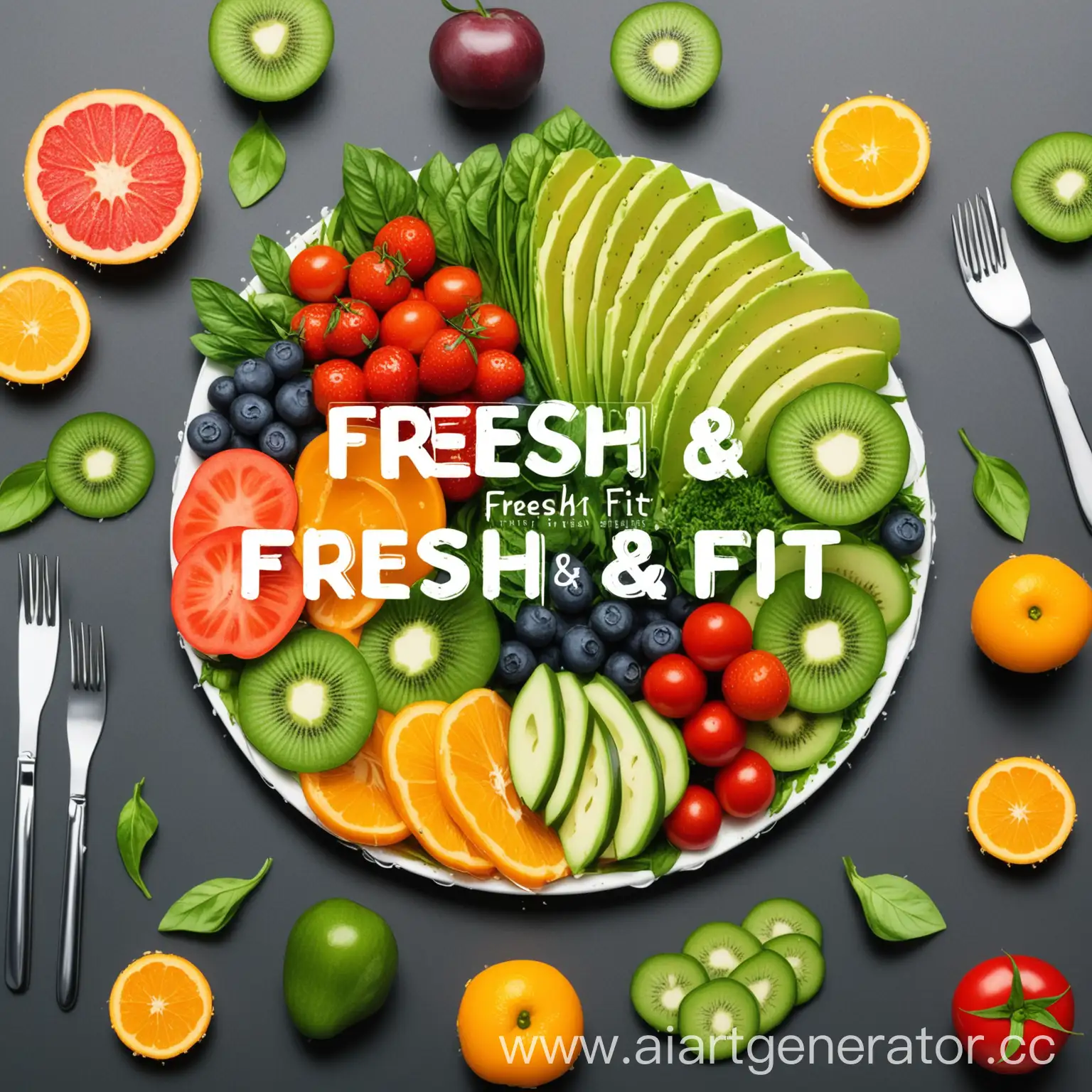 Арт про здоровую пищу на бизнес план с названием Fresh & Fit
