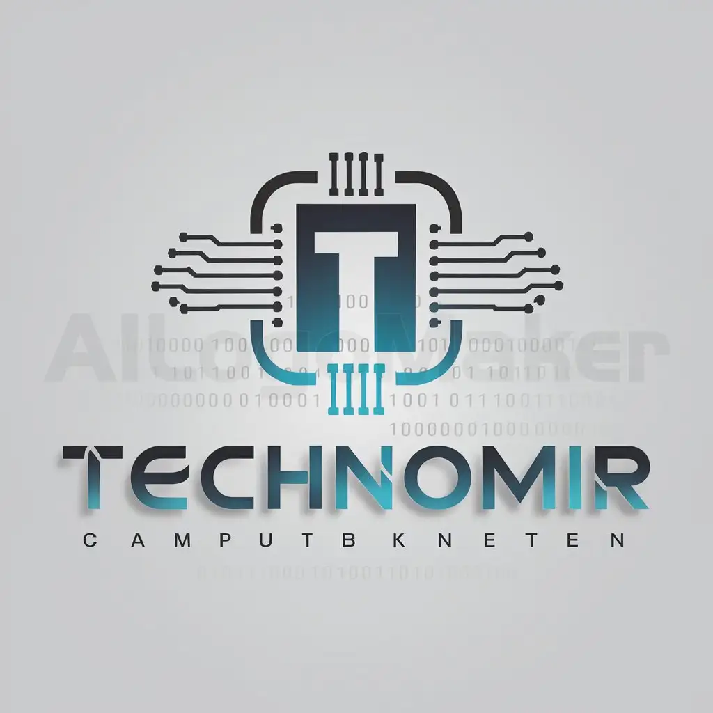 a logo design,with the text "TechnoMir", main symbol:computer,complex,be used in Internet industry,clear background