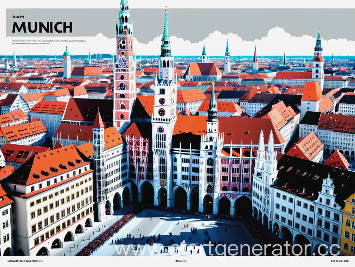 Graphic-Illustration-of-Munich-Cityscape-at-Dusk
