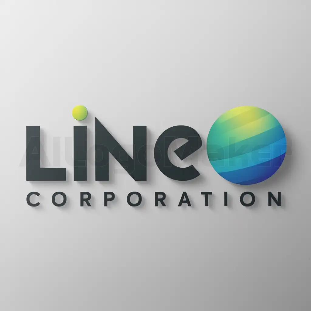a logo design,with the text "Line corporation", main symbol:Round logo company for creation of applications and games,Moderate,clear background