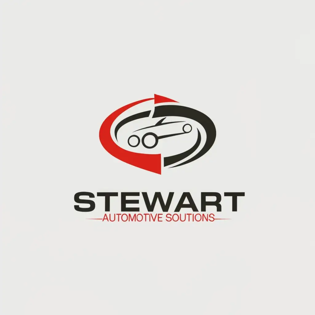 a logo design,with the text "Stewart Automotive Solutions", main symbol:The logo should text with reflect the automotive industry,Moderate,clear background