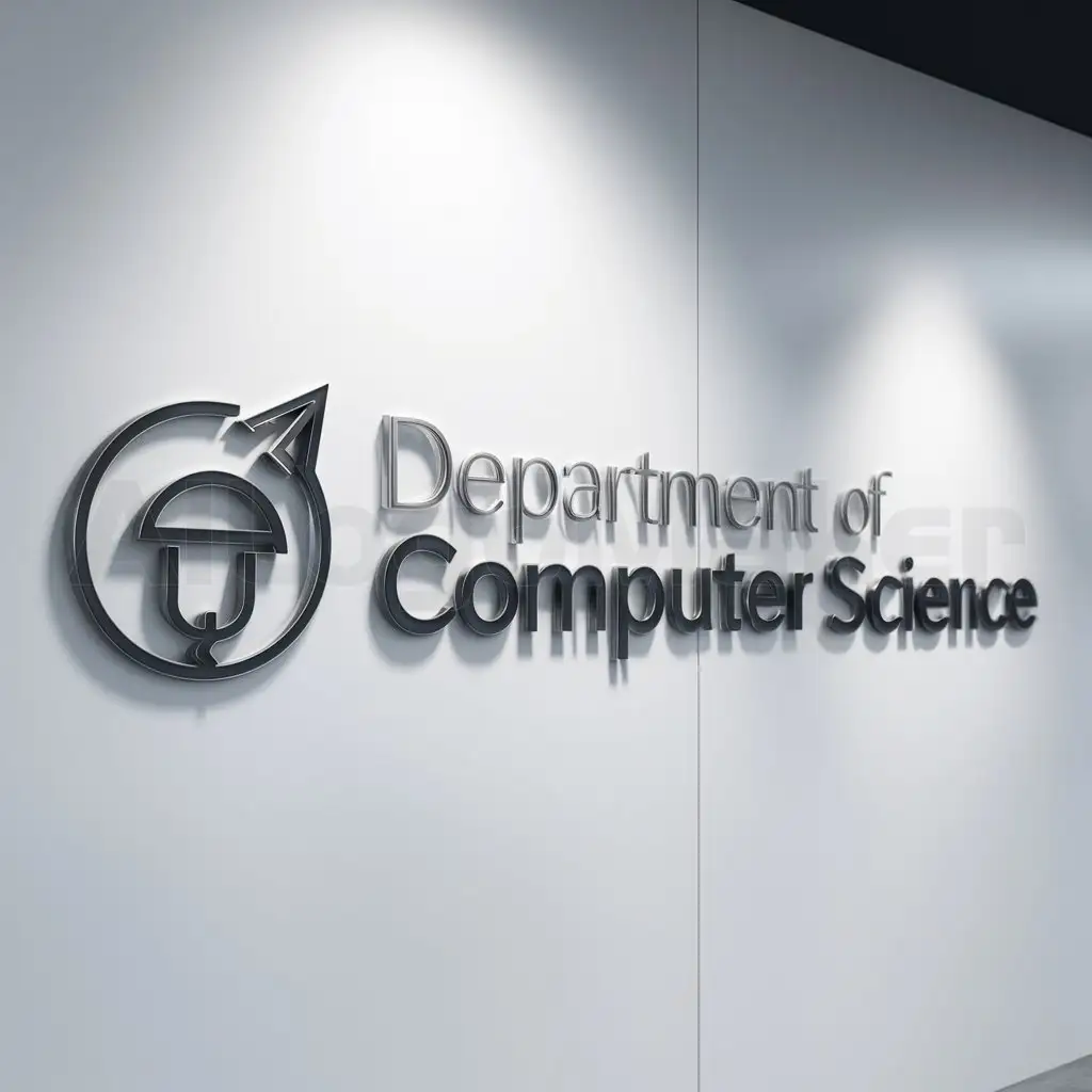 a logo design,with the text "department of computer science", main symbol:logo needed for department of computer science professional, used symbols related that field,Moderate,be used in 0 industry,clear background