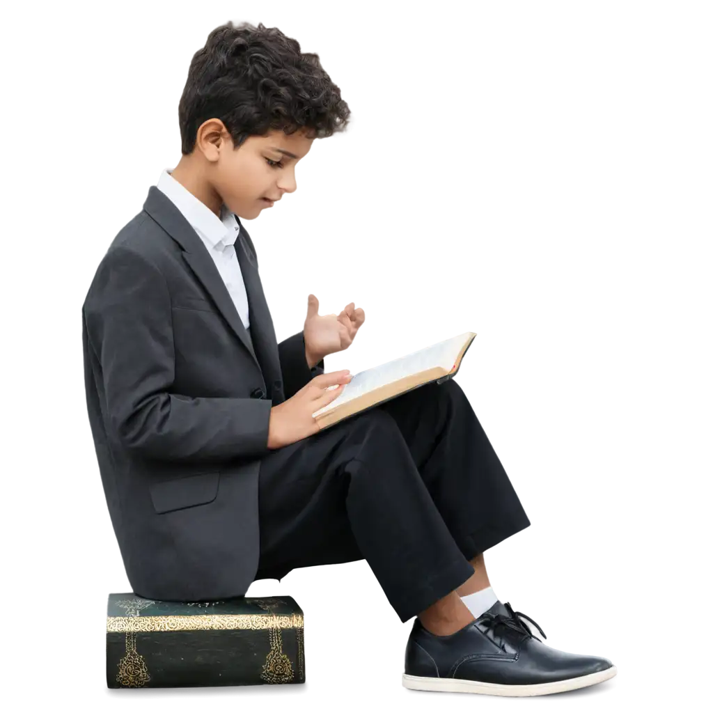 HighQuality-PNG-Image-of-a-Muslim-Student-Reading-Quran-Enhance-Online-Presence-with-Clear-and-Detailed-Visuals