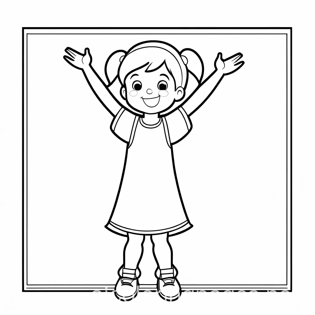 Happy-Little-Girl-Coloring-Page-Simple-Line-Art-for-Kids