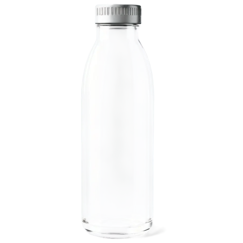 Free Glass Water Bottle Mockup, 3d render