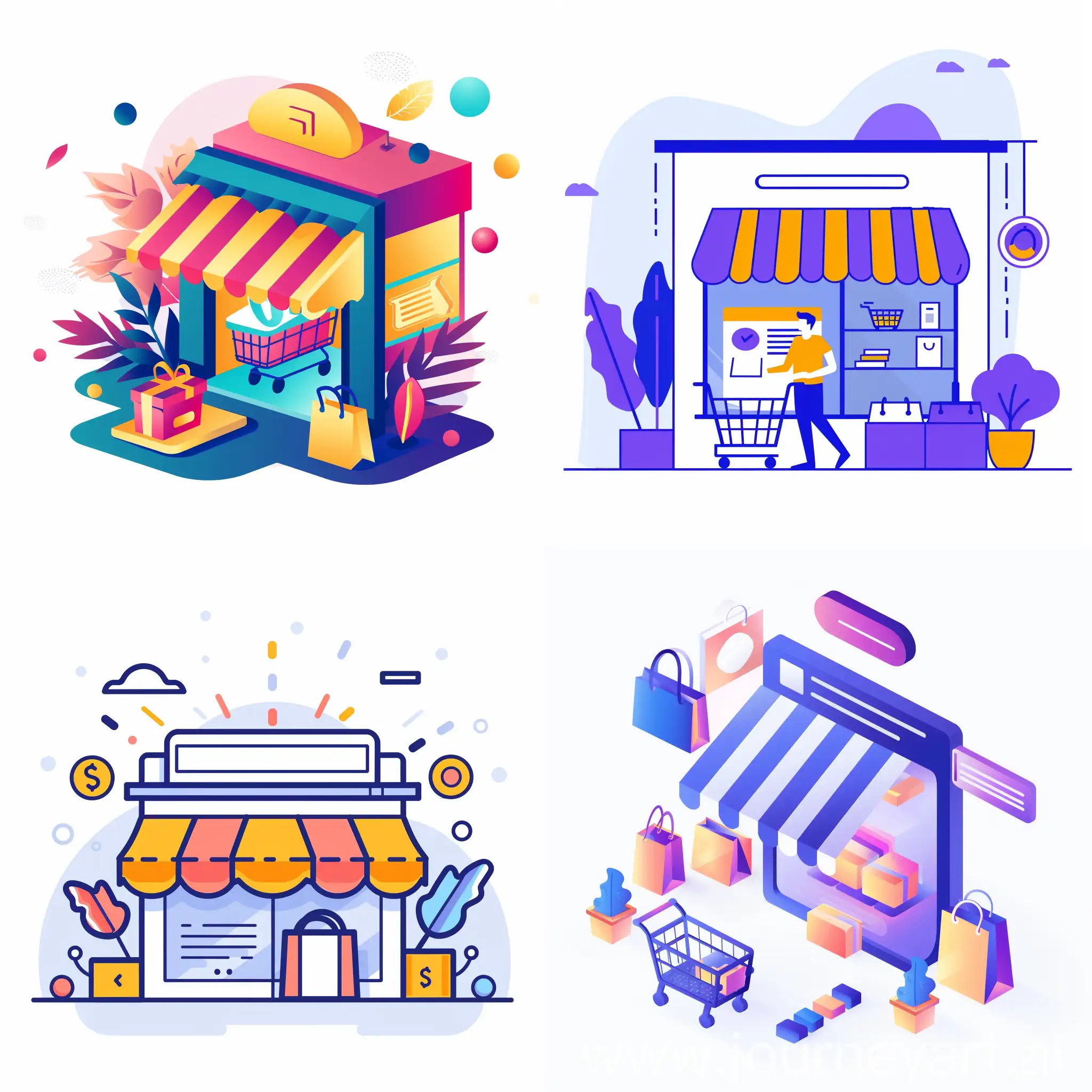 illustration a minimal graphic image about "How to build ecommerce website in Baluchistan" with a plain color background