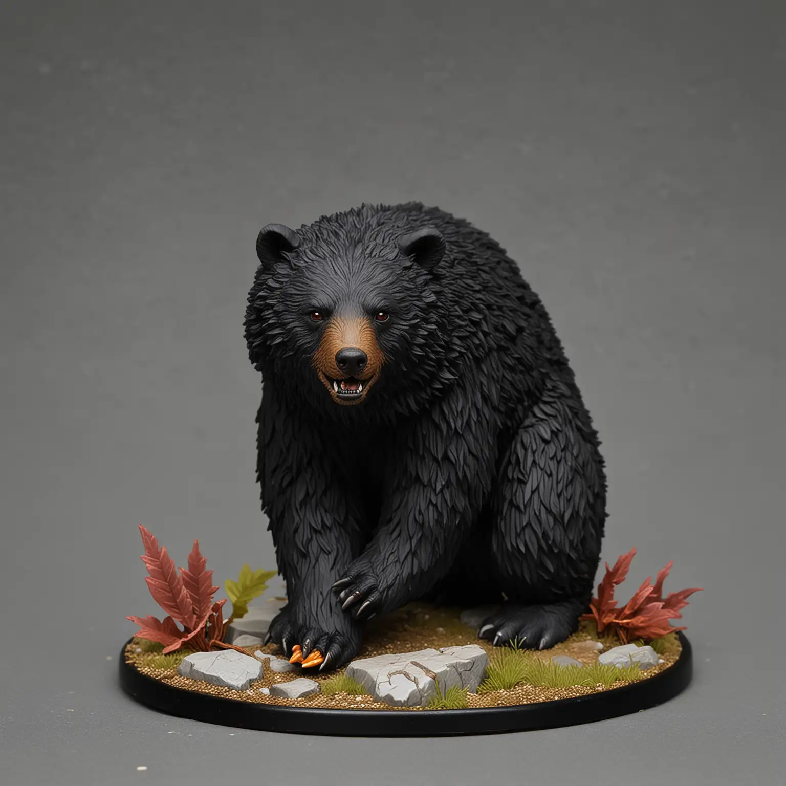 black bear, dnd desktop miniture nature