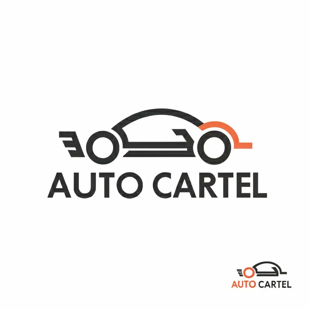a logo design,with the text "Auto Cartel", main symbol:Car,Минималистичный,be used in Автомобильная industry,clear background
