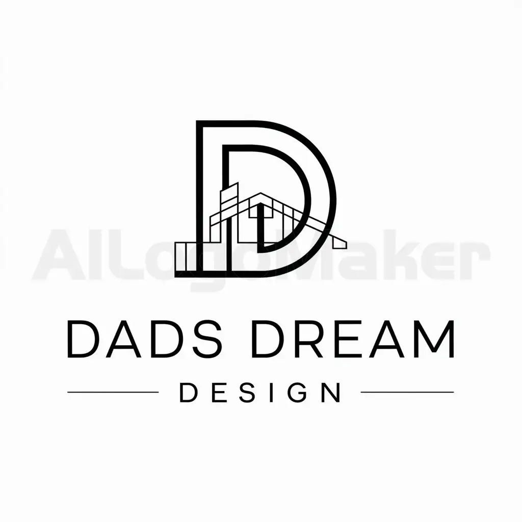 a logo design,with the text "DADS DREAM DESIGN", main symbol:DDD,Moderate,be used in Construction industry,clear background