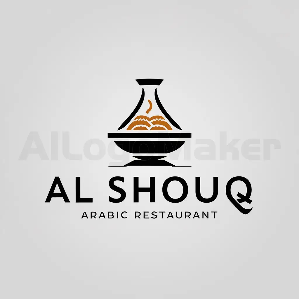 LOGO-Design-For-Al-Shouq-Elegant-Arabic-Restaurant-Emblem-in-Gold-and-Burgundy